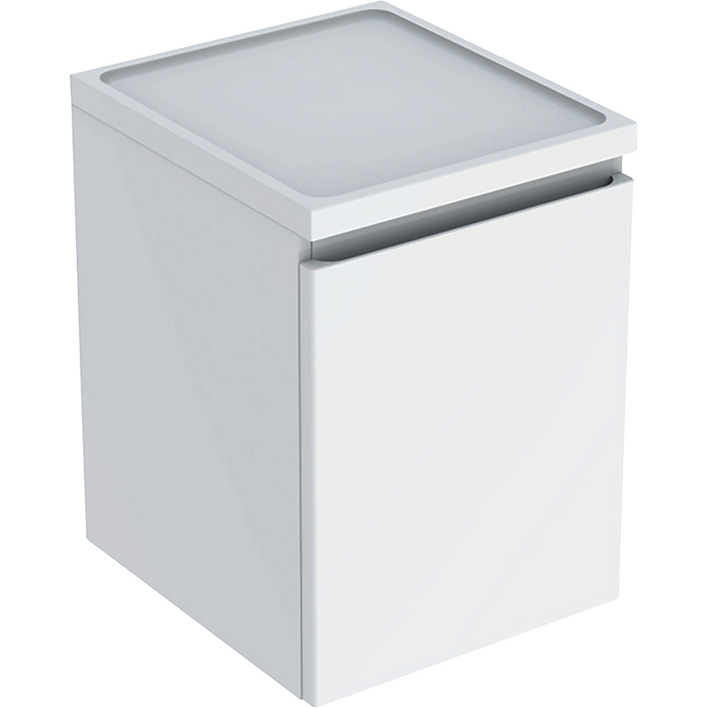 GEBERIT Renova plan sideskab 400x445x600mm 1skuffe blankpoleret hvid lakeret