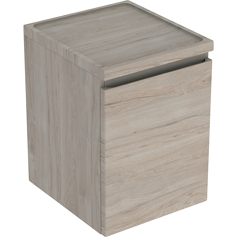 GEBERIT Renova plan sideskab 400x445x600mm 1skuffe nøddetræ hickory lys struktureret folie