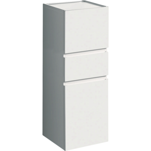 GEBERIT Renova plan halvhøjskab 390x360x1140mm 2låger blankpoleret hvid lakeret