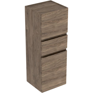 GEBERIT Renova plan halvhøjskab 390x360x1140mm 2låger nøddetræ hickory struktureret folie