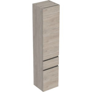 GEBERIT Renova plan højskab 390x360x1800mm 2låger nøddetræ hickory lys struktureret folie