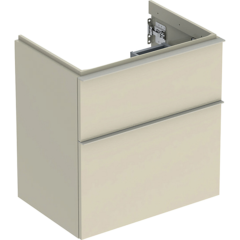 GEBERIT Icon vaskeskab 592x416x615mm 2skuffer sand-grå lakeret blankpoleret