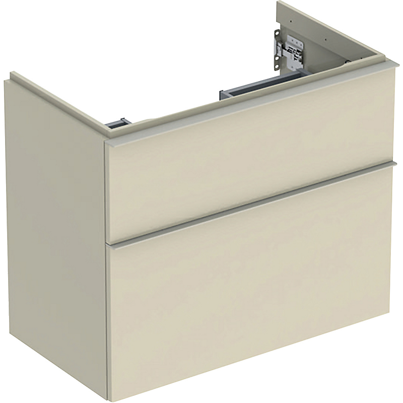 GEBERIT Icon vaskeskab 740x416x615mm 2skuffer sand-grå lakeret blankpoleret