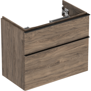 GEBERIT Icon vaskeskab 740x416x615mm 2skuffer nøddetræ hickory melamin træstruktur