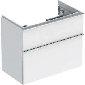GEBERIT Icon vaskeskab 740x416x615mm 2skuffer hvid lakeret blankpoleret