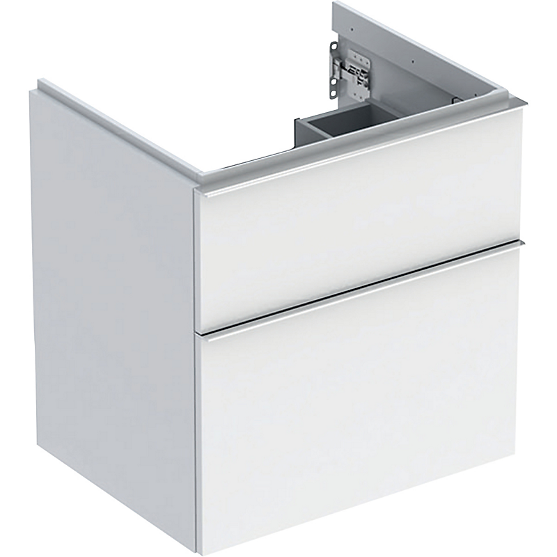 GEBERIT Icon vaskeskab 592x476x615mm 2skuffer hvid lakeret blankpoleret