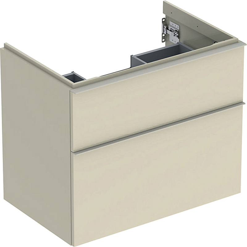 GEBERIT Icon vaskeskab 740x476x615mm 2skuffer sand-grå lakeret blankpoleret