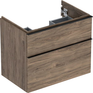 GEBERIT Icon vaskeskab 740x476x615mm 2skuffer nøddetræ hickory melamin træstruktur
