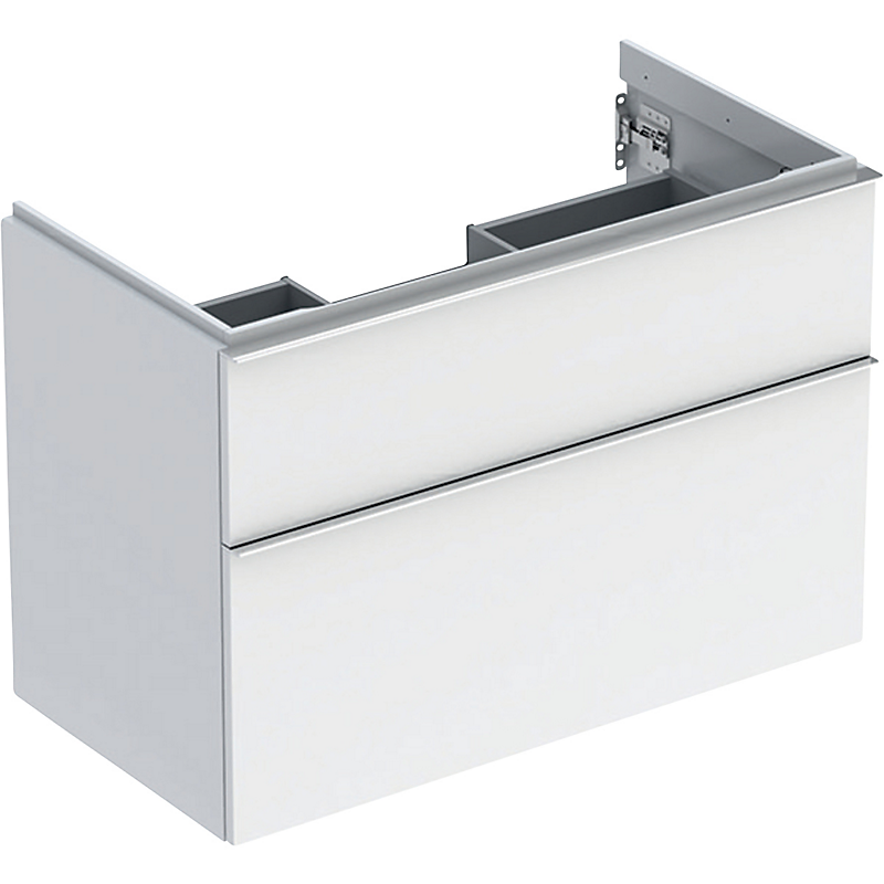 GEBERIT Icon vaskeskab 888x476x615mm 2skuffer hvid lakeret blankpoleret