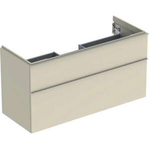 GEBERIT Icon vaskeskab 1184x476x615mm 2skuffer sand-grå lakeret blankpoleret