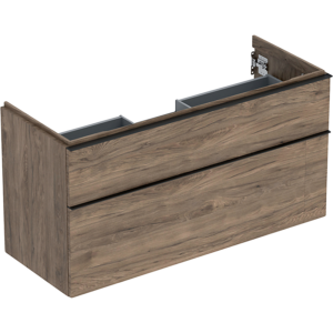GEBERIT Icon vaskeskab 1184x476x615mm 2skuffer nøddetræ hickory melamin træstruktur