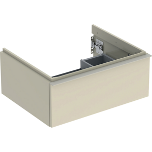 GEBERIT Icon vaskeskab 592x476x247mm 1skuffe sand-grå lakeret blankpoleret