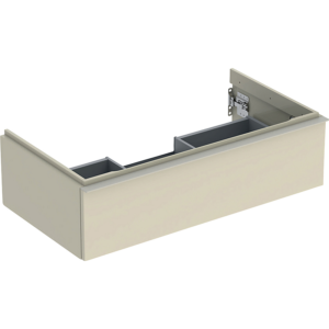 GEBERIT Icon vaskeskab 888x476x247mm 1skuffe sand-grå lakeret blankpoleret
