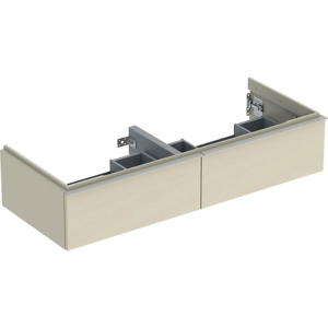 GEBERIT Icon vaskeskab 1184x476x247mm 2skuffer sand-grå lakeret blankpoleret