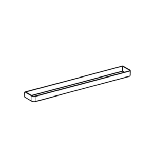GEBERIT håndklædeholder 422x49x19mm t/vaskeskab sand-grå pulverlakeret mat