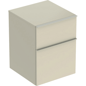 GEBERIT Icon sideskab 450x476x600mm 2skuffer sand-grå lakeret blankpoleret