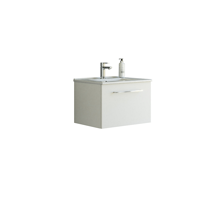 Dansani Mido møbelpakke 61cm 1 skuffe Hvid mat, Amber vask