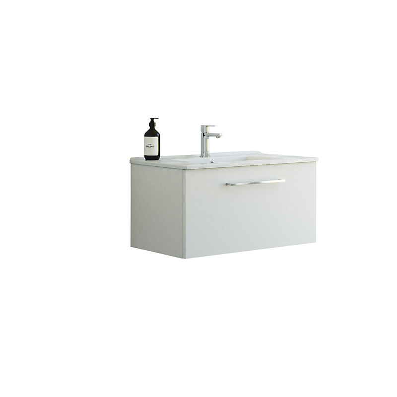 Dansani Mido møbelpakke 81cm 1 skuffe Hvid mat, Amber vask