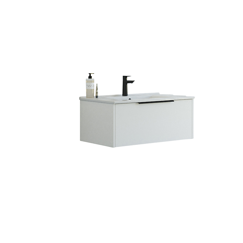 Dansani Mido+ møbelpakke 81cm Classic 1 skuffe Amber vask glat hvid mat