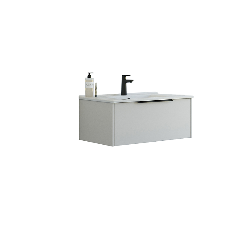 Dansani Mido+ møbelpakke 81cm Classic 1 skuffe Amber vask glat sand mat