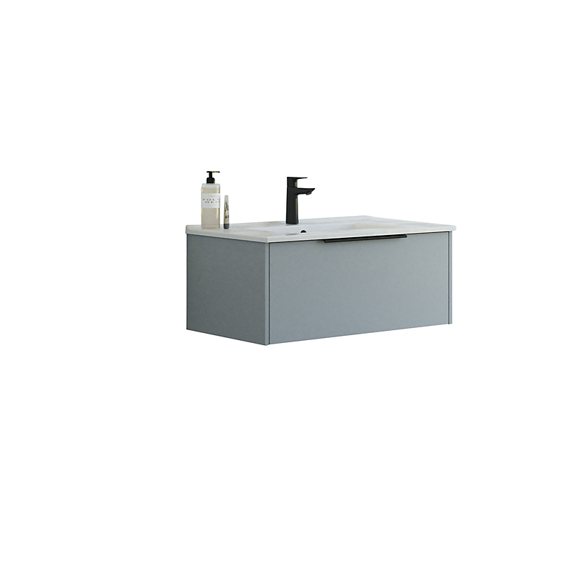 Dansani Mido+ møbelpakke 81cm Classic 1 skuffe Amber vask glat lyseblå mat