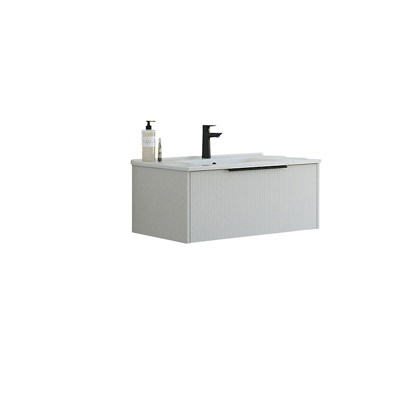 Dansani Mido+ møbelpakke 81cm Classic 1 skuffe Amber vask stribet sand mat