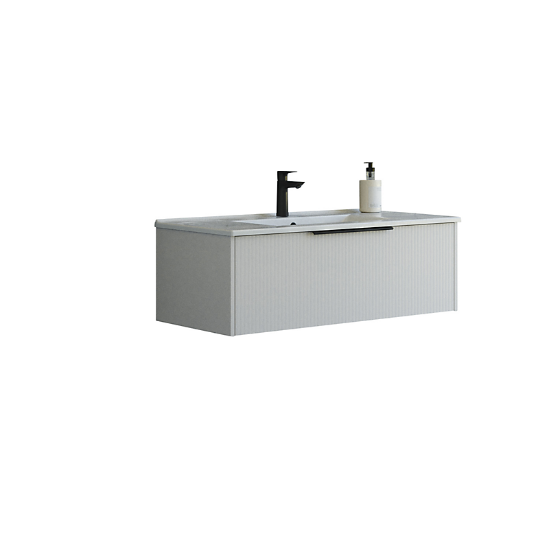 Dansani Mido+ møbelpakke 101cm Classic 1 skuffe Amber vask stribet sand mat