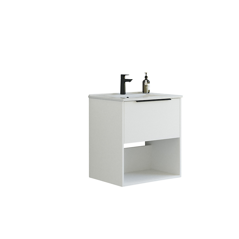 Dansani Mido+ møbelpakke 61cm Classic 1 skuffe Amber vask glat hvid mat