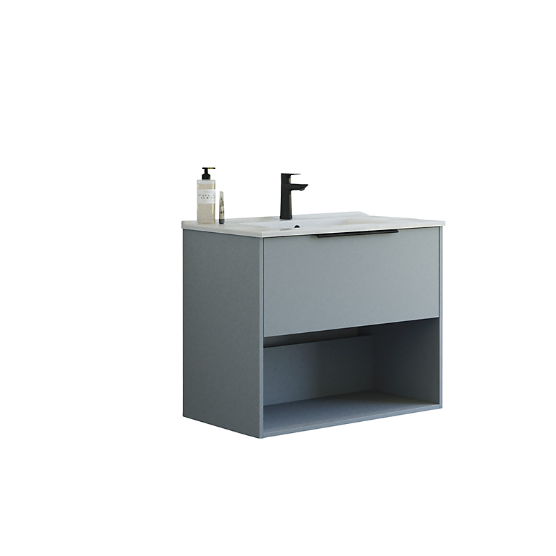 Dansani Mido+ møbelpakke 81cm Classic 1 skuffe Amber vask glat lyseblå mat