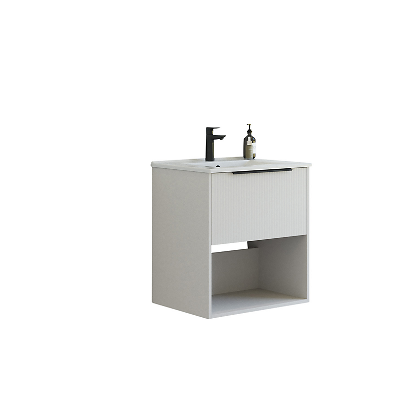 Dansani Mido+ møbelpakke 61cm Classic 1 skuffe Amber vask stribet sand mat