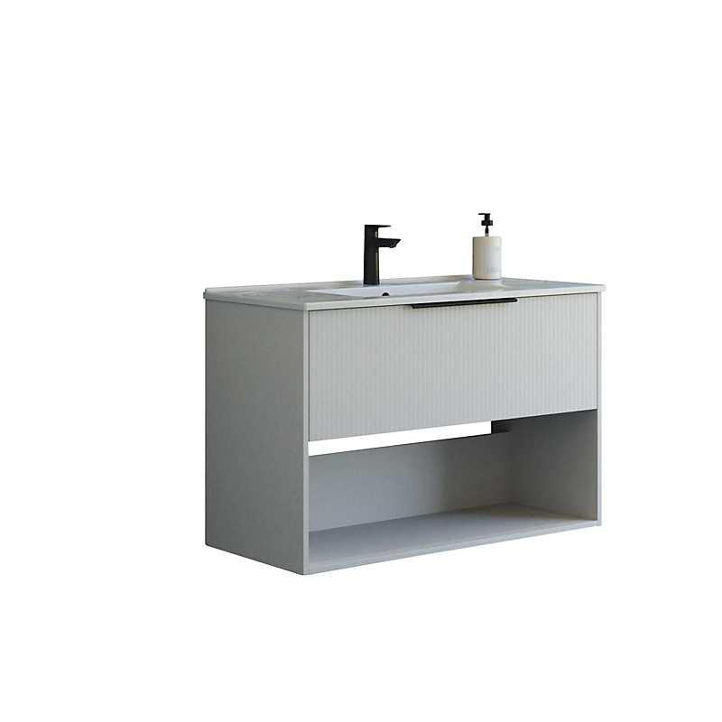 Dansani Mido+ møbelpakke 101cm Classic 1 skuffe Amber vask stribet sand mat