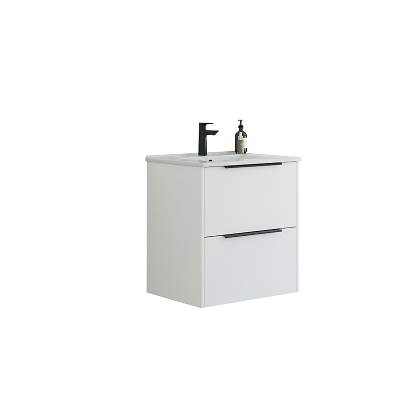 Dansani Mido+ møbelpakke 61cm Classic 2 skuffer Amber vask glat hvid mat