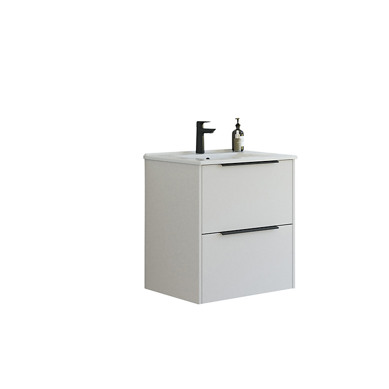 Dansani Mido+ møbelpakke 61cm Classic 2 skuffer Amber vask glat sand mat