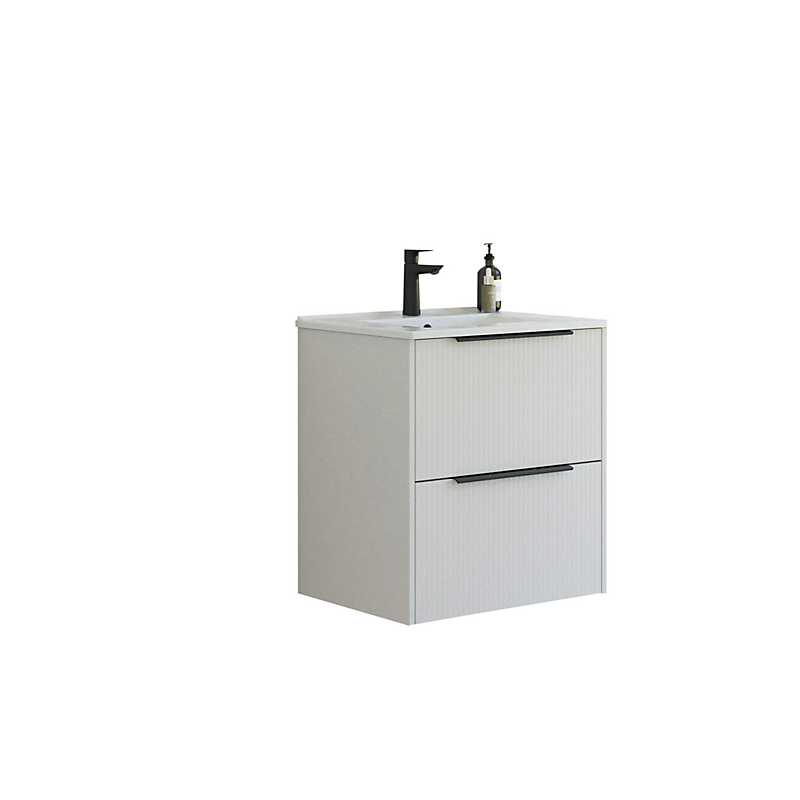 Dansani Mido+ møbelpakke 61cm Classic 2 skuffer Amber vask stribet sand mat