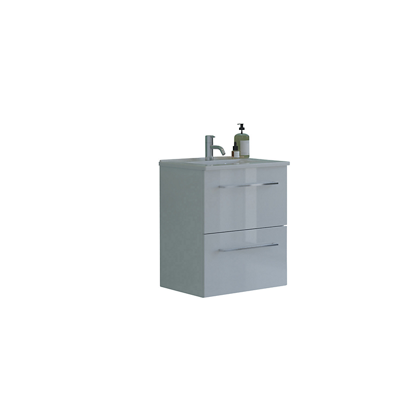 Dansani Mido+ møbelpakke 51cm 2 skuffer Amber Mini vask, hvid højglans