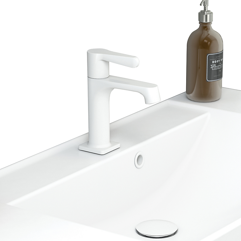 Dansani overløbsroset til porcelænsvask, hvid mat