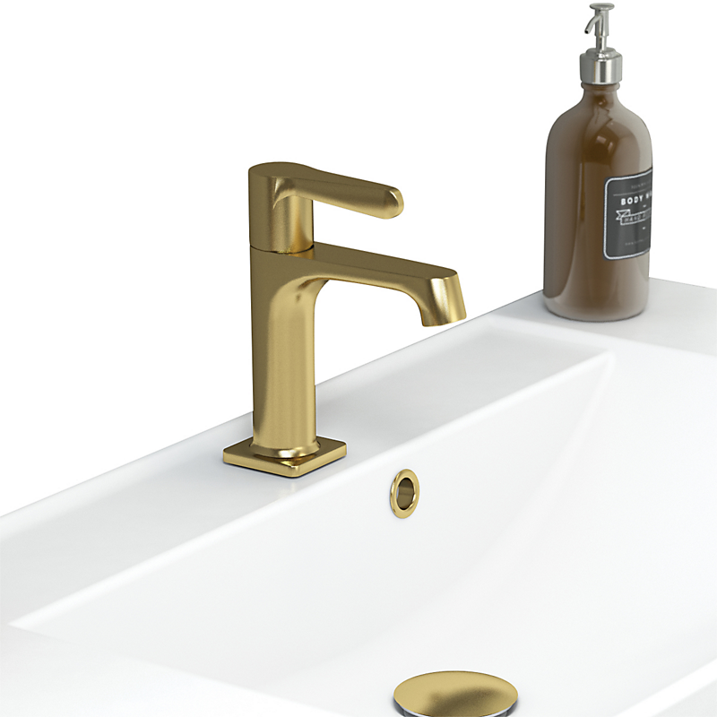 Dansani overløbsroset til porcelænsvask, messing