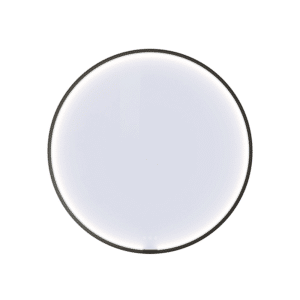 Dansani Rammespejl Moon med lysstyring Ø90 cm. Sort