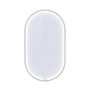 Dansani Rammespejl Moon med lysstyring 105x60 cm. Hvid mat