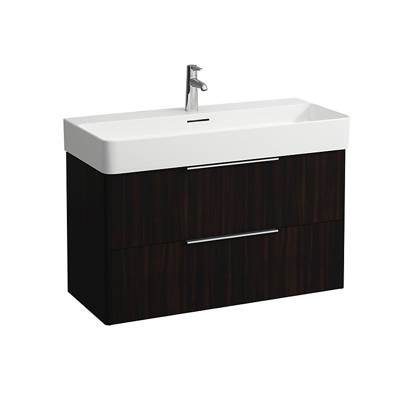 Laufen BASE underskab 95 cm med 2 skuffer. Mørk elm