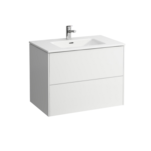 Laufen base møbelpakke 80 Pro S slim håndvask 1 hanehul. 2 skuffer, hvid højglans