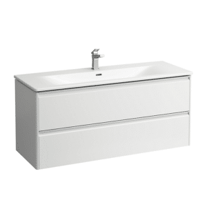 Laufen Palace møbelpakke 120cm, alugreb, softclose, hvid højglans