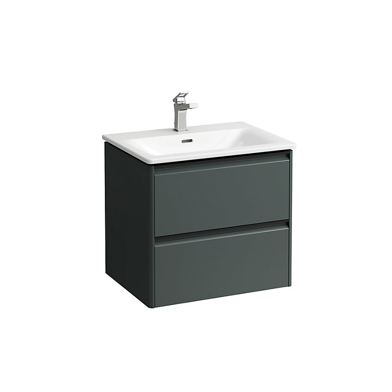 Laufen Palace møbelpakke 60cm, sortgreb, softclose, traffic grå