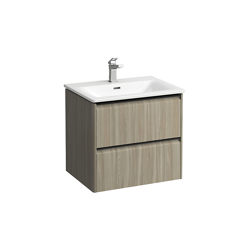 Laufen Palace møbelpakke 60cm, sortgreb, softclose, lys elm