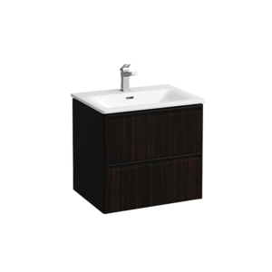 Laufen Palace møbelpakke 60cm, sortgreb, softclose, mørk elm