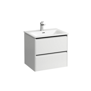 Laufen Palace møbelpakke 60cm, sortgreb, softclose, hvid højglans