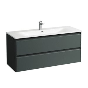 Laufen Palace møbelpakke 120cm, sortgreb,softclose, traffic grå