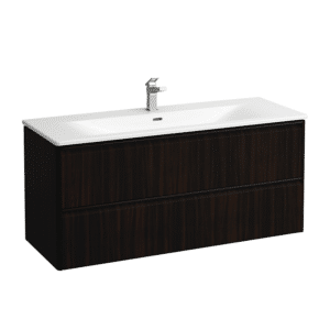 Laufen Palace møbelpakke 120cm, sortgreb, softclose, mørk elm