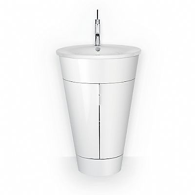 Duravit Starck 1 vaskskab 56cm. Tønde formet. Højglans hvid