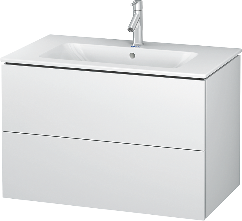 Duravit L-Cube vaskeskab med 2 skuffer. 1020 x 481 mm. Hvid højglans. Passer til vask 635412000